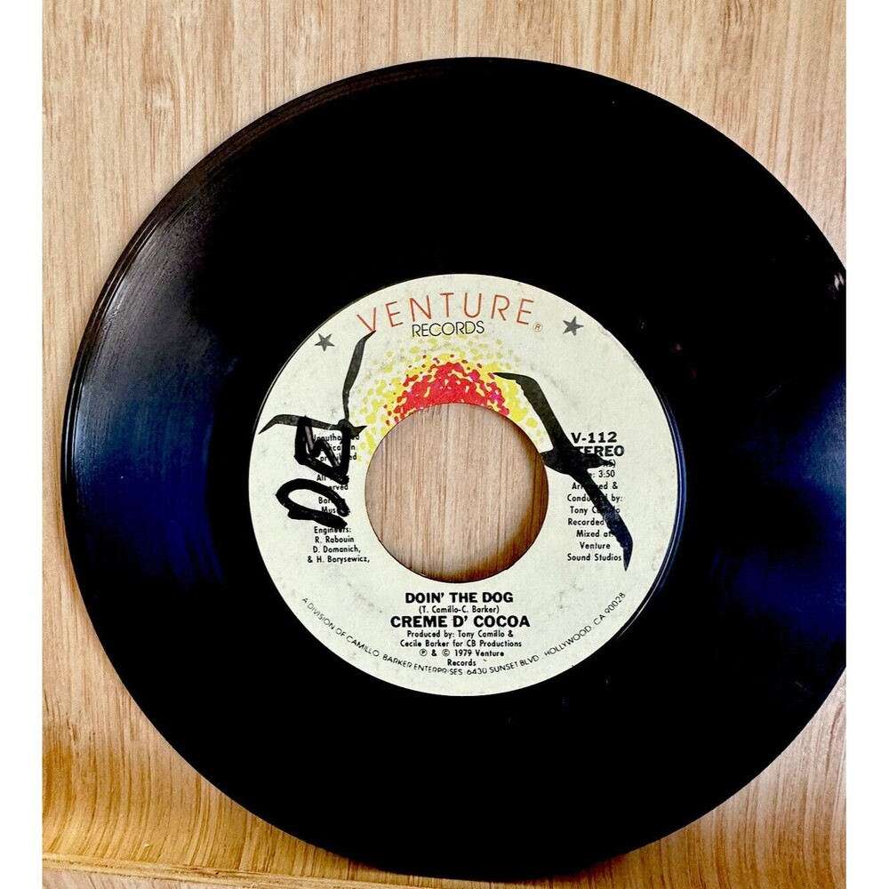 Creme D'Cocoa Doin' the Dog / instrumental 45RPM Record Jukebox Single 7” 1979